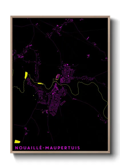 Une affiche de carte sur Nouaillé-Maupertuis