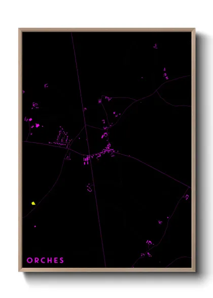 Une affiche de carte sur Orches