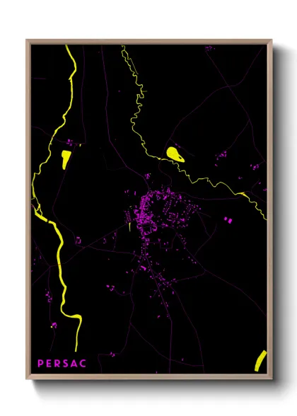 Une affiche de carte sur Persac