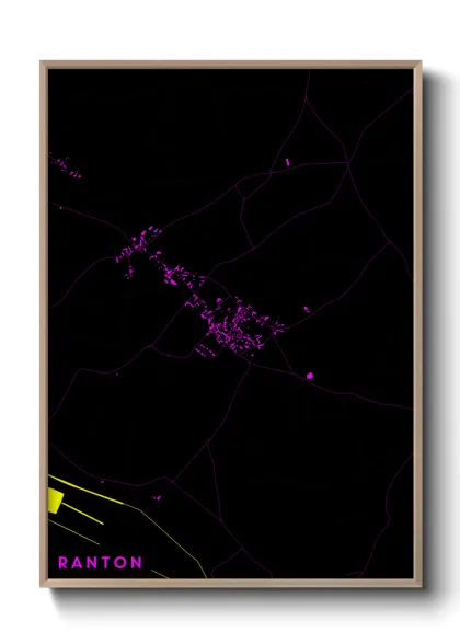 Une affiche de carte sur Ranton