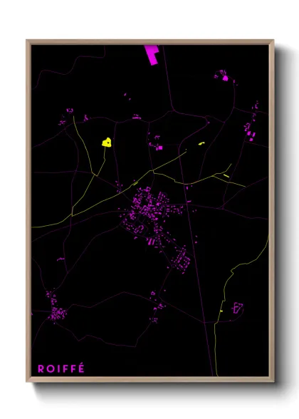 Une affiche de carte sur Roiffé