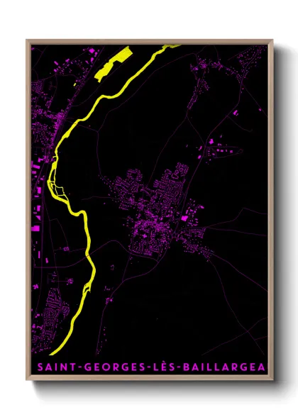 Une affiche de carte sur Saint-Georges-lès-Baillargeaux