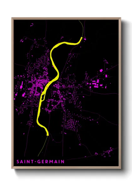Une affiche de carte sur Saint-Germain