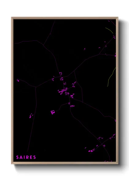 Une affiche de carte sur Saires