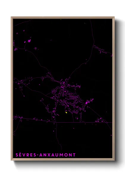 Une affiche de carte sur Sèvres-Anxaumont