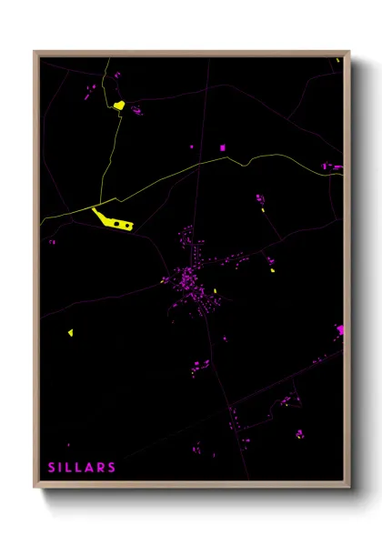 Une affiche de carte sur Sillars