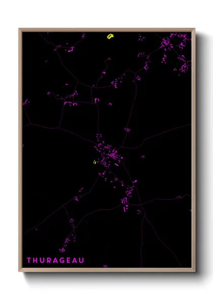 Une affiche de carte sur Thurageau