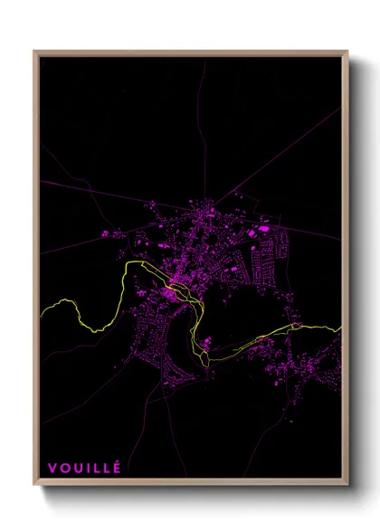 Une affiche de carte sur Vouillé