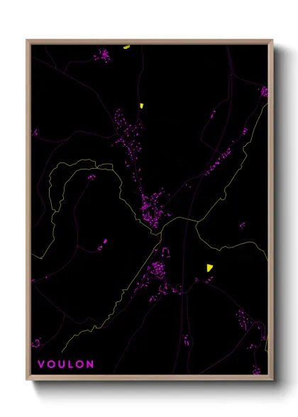 Une affiche de carte sur Voulon