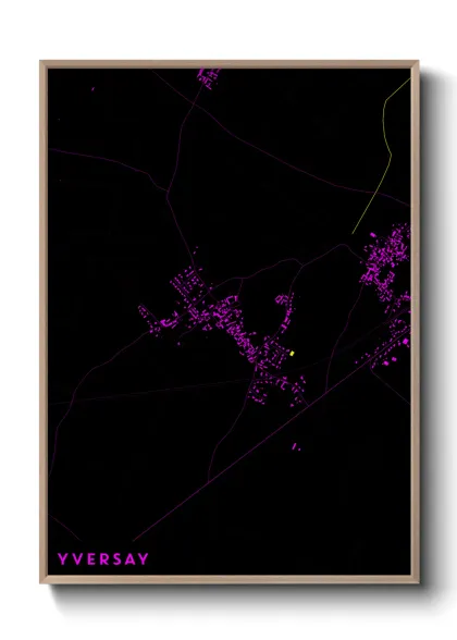 Une affiche de carte sur Yversay
