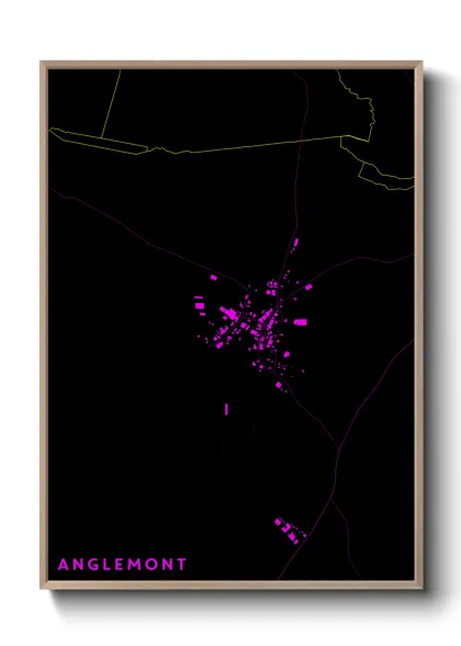 Une affiche de carte sur Anglemont