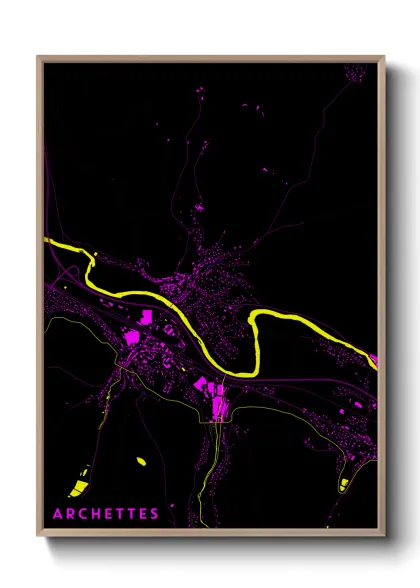 Une affiche de carte sur Archettes