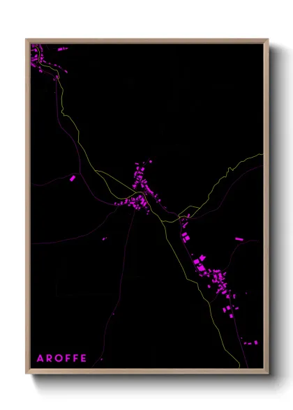 Une affiche de carte sur Aroffe