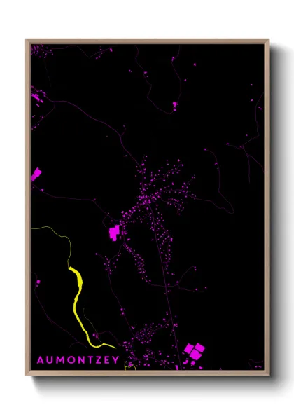 Une affiche de carte sur Aumontzey