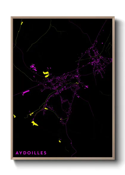 Une affiche de carte sur Aydoilles