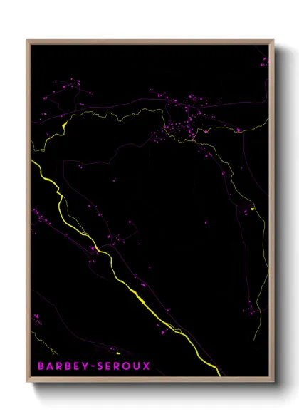 Une affiche de carte sur Barbey-Seroux