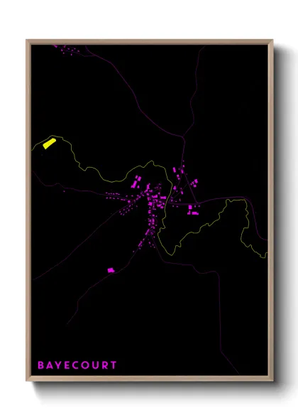 Une affiche de carte sur Bayecourt