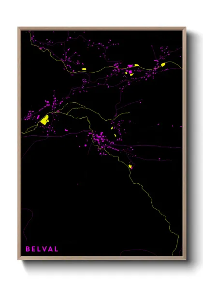 Une affiche de carte sur Belval