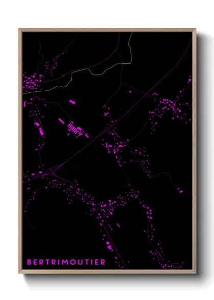 Une affiche de carte sur Bertrimoutier