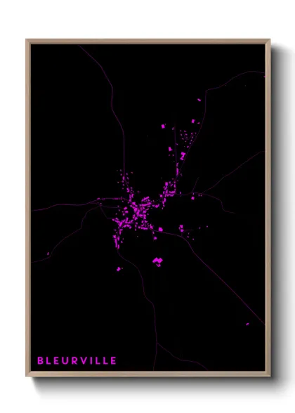 Une affiche de carte sur Bleurville