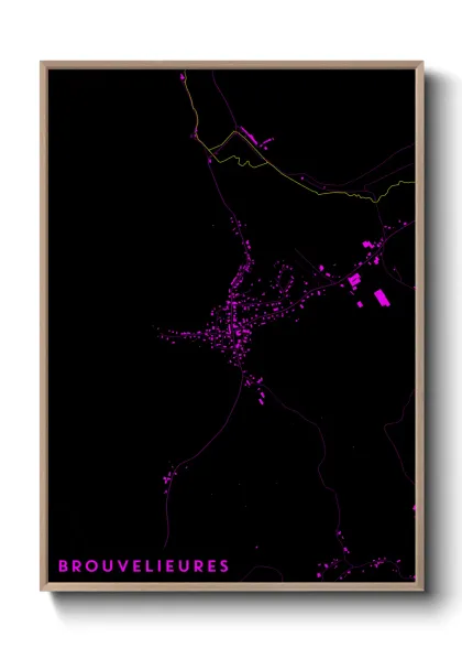 Une affiche de carte sur Brouvelieures