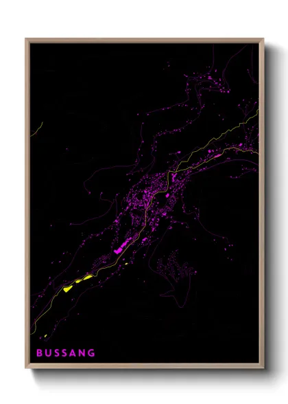 Une affiche de carte sur Bussang