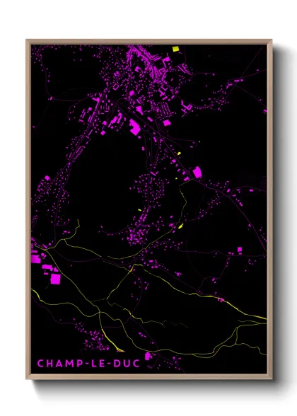 Une affiche de carte sur Champ-le-Duc