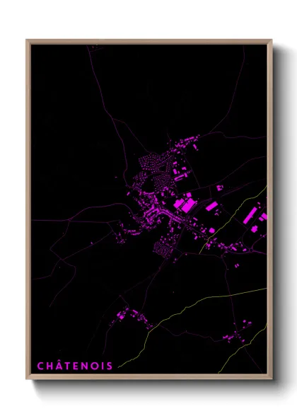 Une affiche de carte sur Châtenois