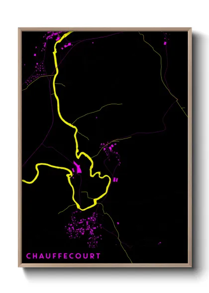 Une affiche de carte sur Chauffecourt