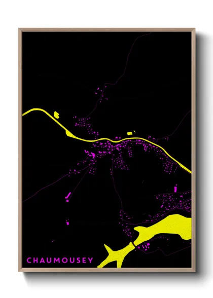 Une affiche de carte sur Chaumousey