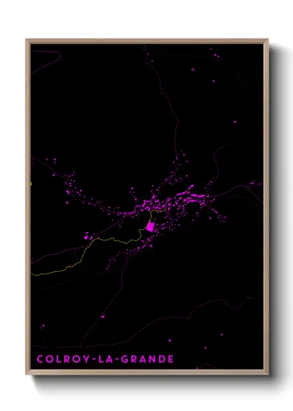 Une affiche de carte sur Colroy-la-Grande