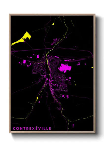Une affiche de carte sur Contrexéville