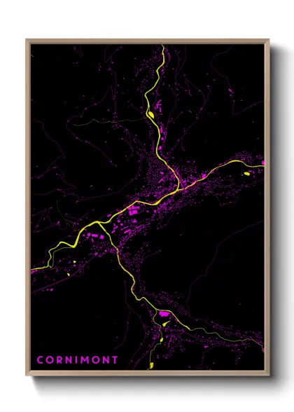 Une affiche de carte sur Cornimont