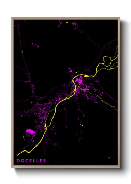 Une affiche de carte sur Docelles