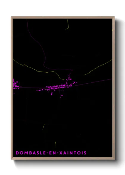 Une affiche de carte sur Dombasle-en-Xaintois