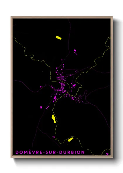 Une affiche de carte sur Domèvre-sur-Durbion