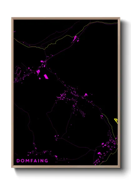 Une affiche de carte sur Domfaing