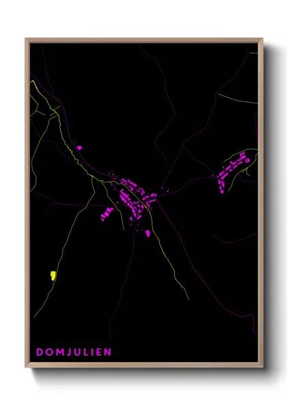 Une affiche de carte sur Domjulien