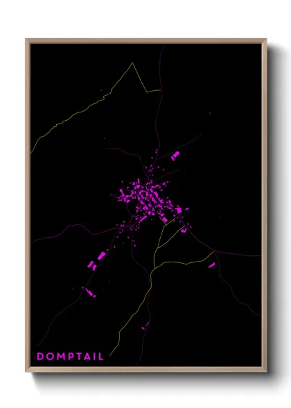 Une affiche de carte sur Domptail