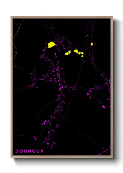Une affiche de carte sur Dounoux