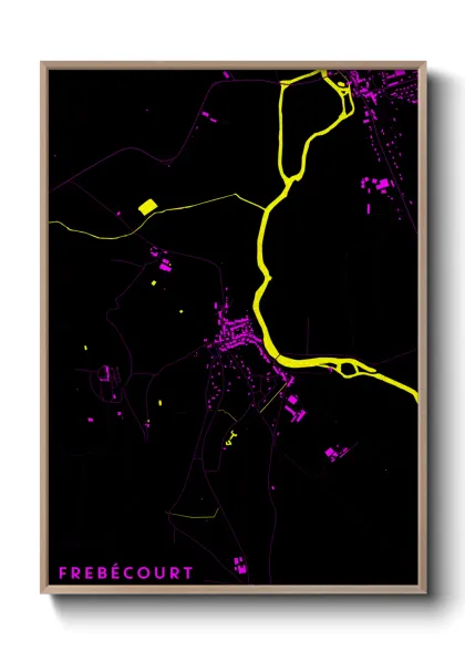 Une affiche de carte sur Frebécourt