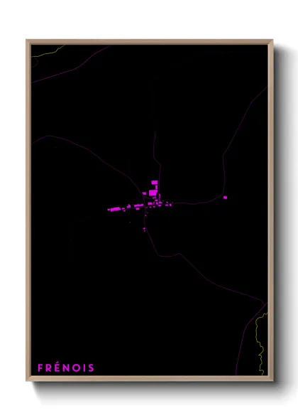 Une affiche de carte sur Frénois