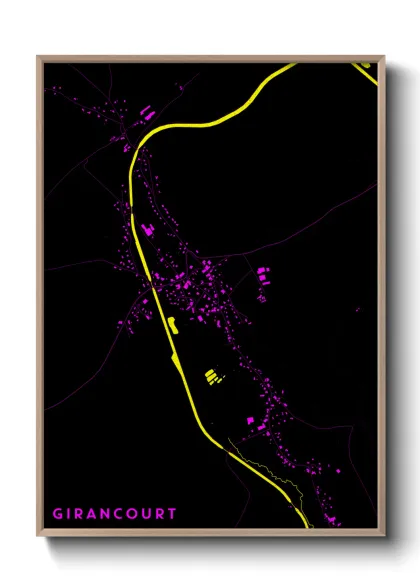 Une affiche de carte sur Girancourt