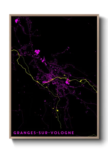 Une affiche de carte sur Granges-sur-Vologne