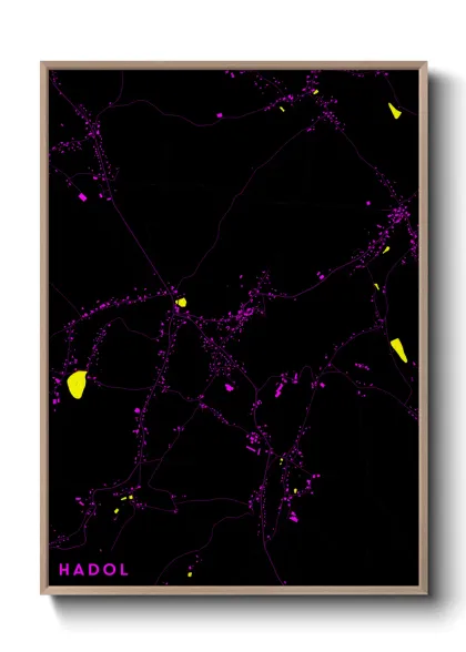 Une affiche de carte sur Hadol