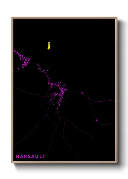 Une affiche de carte sur Harsault