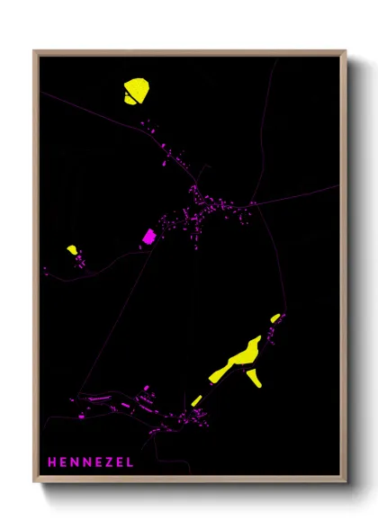 Une affiche de carte sur Hennezel