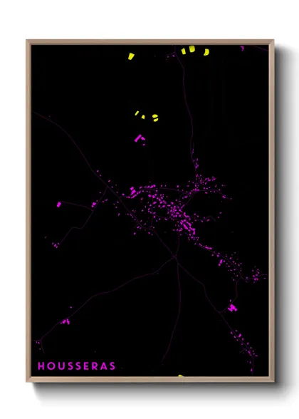 Une affiche de carte sur Housseras