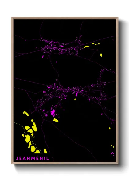 Une affiche de carte sur Jeanménil