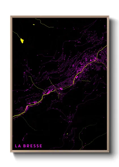 Une affiche de carte sur La Bresse